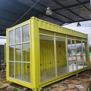 20 ft shipping container store with glass for sale
